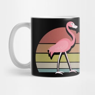 Flamingo Shirt Sunset Retro Vintage 70s Animal Nature Lovers Mug